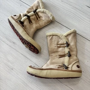 MERRELL Women’s Tan Leather SPIRIT TIBET High Boots Polartec Thinsulate Size 7 - Picture 1 of 12