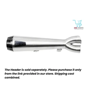 Custom Exhaust Harley Davidson Fits VROD NIGHT ROD 2003-2015 (Muffler Only) - Picture 1 of 4