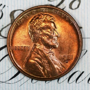 * 1931-D * PRISTINE+ BLAZING RED GEM BU MS LINCOLN WHEAT PENNY * FROM COLLECTION - Picture 1 of 4