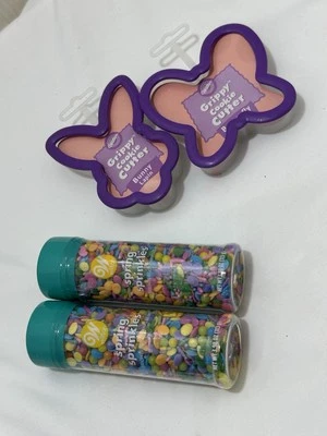 Wilton ~ Spring Sprinkles 3.98oz Bottle ~ New  Eggs 2 PACK With 2 Cookie Cutter - Image 1 of 4