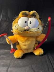 1981 Garfield CUPID 9” Plush by Dakin ~ Bow & Arrow Vintage ~W/Original Tag - Picture 1 of 8