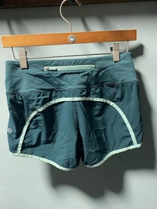 Lululemon Women’s Size 2 Royal Emerald Run Times ll Binding 4” Un-Lined Short - Picture 1 of 20