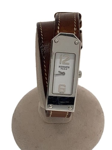 HERMÈS Orologio HERMES Donna Quarzo Analogico Bianco Marrone KT1 210