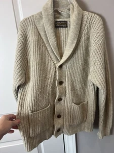 Vintage 1960er Sears Sportswear Pullover Herren große Knopfleiste Acryl Strickjacke - Bild 1 von 9