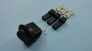 12v Illuminated Round Rocker Switch BLUE - Picture 1 of 1