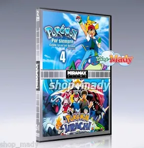 Pokemón 4: Por siempre y Pokemon Jirachi en Español Latino 2 Peliculas en 1 DVD - Imagen 1 de 5