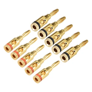 4mm Banane plaquée Connecteur vis ouvert haut-parleur Câble maison cinéma - Photo 1/5
