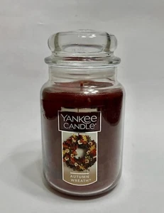 Yankee Candle Autumn Wreath - 22 oz Original Large Jar Scented Candle 1069434 - Picture 1 of 10