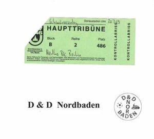 Ticket / Eintrittskarte 09/10 Freundschaft SSV Ulm - Hertha BSC Berlin - A2 - Bild 1 von 1