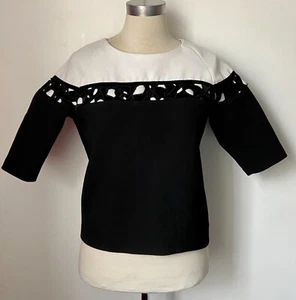 MAJE VELVET LACE SCUBA JUMPER T1 UK 8/10 - Picture 1 of 4