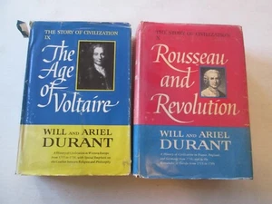 THE STORY OF CIVILIZATION WILL ARIEL DURANT LOT 2 VOLUMES 9 10 Rousseau Voltaire - Bild 1 von 4