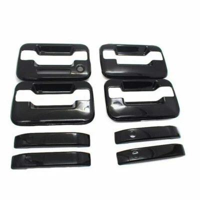 For Ford F-150 F150 2004-2014 Door Handle Covers NO Passenger KH Gloss Black Foto 1 de 2