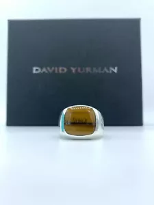 David Yurman Signet Exotic Ring Tiger's Eye 18mmx18mm size 10 - Picture 1 of 4