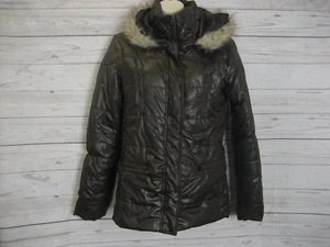 / Say What? Women's Jacket Long Sleeve Zip Up Jacket Hood Faux Fur Size S - Picture 1 of 6