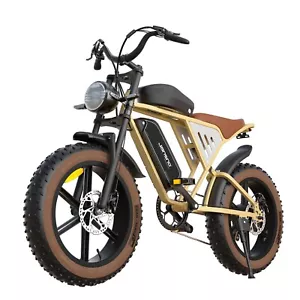 Electric Bike 750W 48V 34Ah Removable Battery 20" Fat Tire Ebike Adult Bicycle - Picture 1 of 17