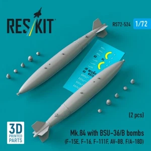 1:72 Mk.84 con bombas BSU-36/B (2) F-15E/F-16/F-111F/AV-8B/F18D ResKit RS72-0524 - Imagen 1 de 3