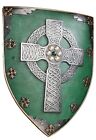 Medieval Decor Wall Sculpture Warriors Shield With Celtic Cross, 18” (dt) F20