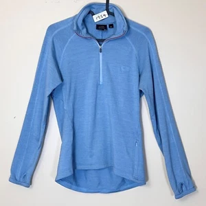Icebreaker Sport 320 Merino Wool Half Zip Pullover Sweater - Women's M - Blue - Picture 1 of 13