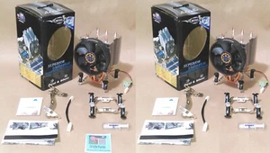 Lot 2: Titan Copper Heatpipe Intel Socket LGA 775/1156/1366 AMD AM2+ CPU Cooler - Picture 1 of 14