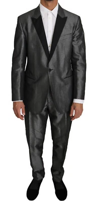 DOLCE & GABBANA Suit Gray Patterned MARTINI 2 Piece s. EU54 /US44/XXL RRP $2500 - Image 1 of 4