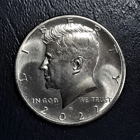 2022 D BU Kennedy Half Dollar Clad No Silver Uncirculated from US Mint Roll Cover