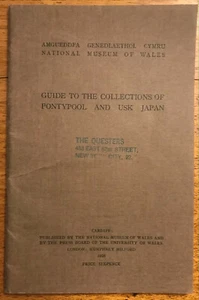 "GUIDE TO THE COLLECTIONS OF PONTYPOOL AND USK JAPAN" 1926 1ST ED PB VG+ - Imagen 1 de 2