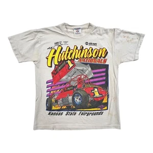 Vintage 43rd Hutchinson Nationals Spirit Car L White Shirt Kansas State Fairgrounds - Bild 1 von 10