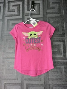 Star Wars Yoda Cutest In The Galaxy TShirt Girls Size 4 - Picture 1 of 2