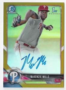 2018 Bowman Chrome Prospects #CPAMMI McKenzie Mills Auto Gold Refractor #d 34/50 - Bild 1 von 1
