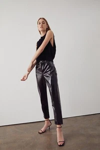 Warehouse Black Vinyl 5 Pocket Jean 14 - Picture 1 of 3