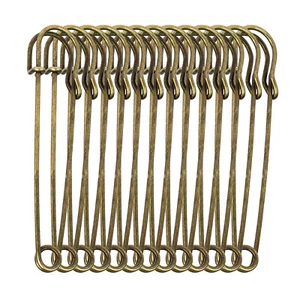 30Pcs Safety Pins Large Electroplating Pins Heavy Duty Stainless Steel Needles - Picture 1 of 14