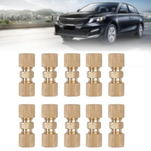 10pcs Brass Compression Fitting Connector 3/16'' OD Hydraulic Brake Lines Unions - Bild 1 von 11