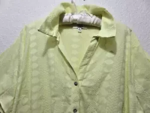 Moamoa Women 100% cotton Feminine Soft Yellow New W Tag $49 Easy Care Size 3X - Picture 1 of 9