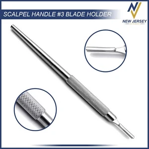 Surgical Scalpel Handle Blade Holder #3 with Round Pattern Stainless Steel - Picture 1 of 3