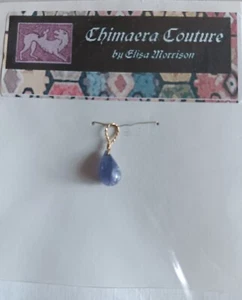 Tanzanite Tear Drop Gemstone Pendant💎 14K Yellow Gold 9.525mm x 4.762mm - Picture 1 of 10