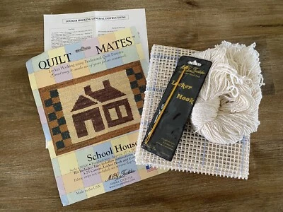 Quilt Mates Locker Hooking Canvas • School House • Traditional Quilt Pattern - Image 1 of 3