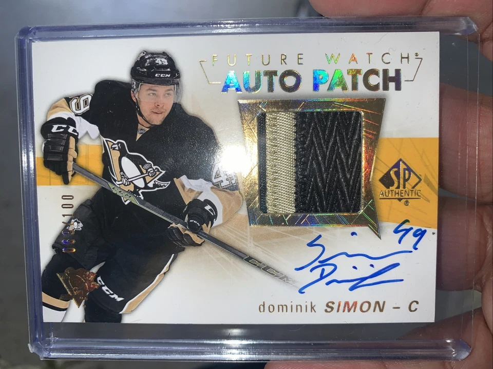2016 SP Authentic Future Watch Limited Dominik Simon RPA Rookie Patch Auto /100 - Image 1 of 1