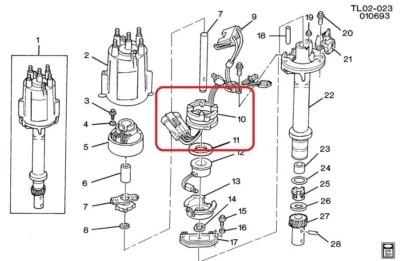 ( 1 ) ACDelco D1965 Distributor Pole Piece Assembly-Pick-Up Pole Piece - Image 1 of 4