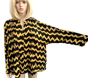 MASAI Soft Rayon in Bold Zig Zag Print Tunic Top UK 14/16 L B50" - Picture 1 of 9
