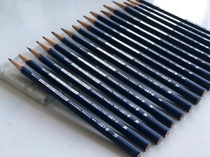 50 VINTAGE SEMI-HEX DRAWING SKETCHING PENCILS NO.497 GENERAL PENCIL (2H, B, 4B) - Picture 1 of 14