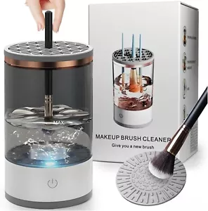 Electric Makeup Brush Cleaner Automatic Brush Cleaner Machine with Mat 3 in 1 Po - Picture 1 of 4