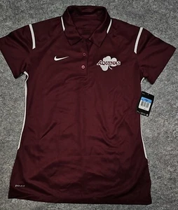 New Nike Aquinas Institute of Rochester Women's Maroon Embroidered Polo Shirt M - Picture 1 of 7