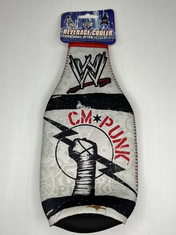 WWE CM Punk Beverage Bottle Cooler Koozie Authentic Brand New Has Stain See Pic! Cover