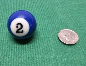 Repuesto Mini Bola de Billar Pool 1" Bola Número #2 Azul Sólido Pequeña - Imagen 1 de 3