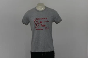 Conscience International Men's Gray T-Shirt. Size M. - Picture 1 of 4