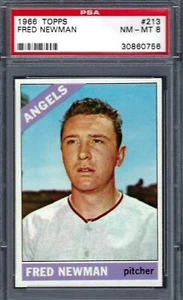 1966 Topps #213 PSA 8 Fred Newman Angels 213 - Picture 1 of 2