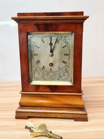 Antique Single Fusee English Four Glass 8 Day Library Bracket Clock Cover