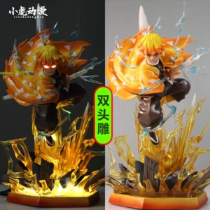 30cm Demon Slayer Agatsuma Zenitsu LED Light Action Figure Statue High Model Toy - Picture 1 of 12