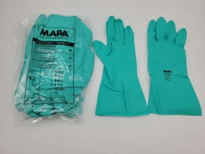 Guantes de Nitrilo MAPA Longitud 13" Talla Med A-10 StanSolv 470429 Paquete de 12 Pares Foto 1 de 4
