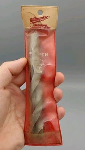 VTG MILWAUKEE 48-20-6750 3/4X6 Hammer Carbide Tip Bit Made In USA 1/2" Shank NOS - Picture 1 of 9